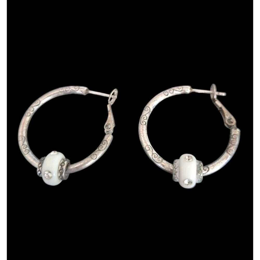 Brighton Hoop Earrings With Removable Beads